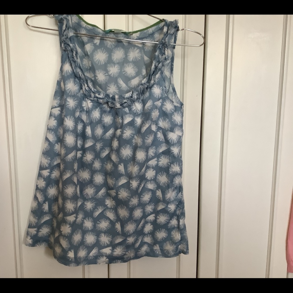 Boden size 4 blue dandelion sleeveless top